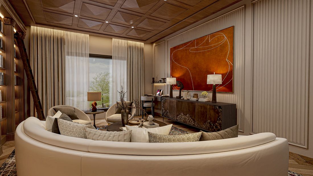 Library & Living Room