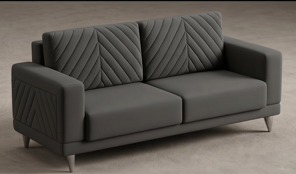 Herringbone Velvet Sofa