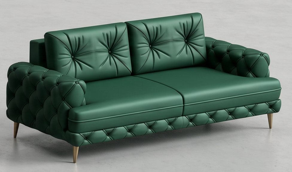 Emerald Tufted Sofa