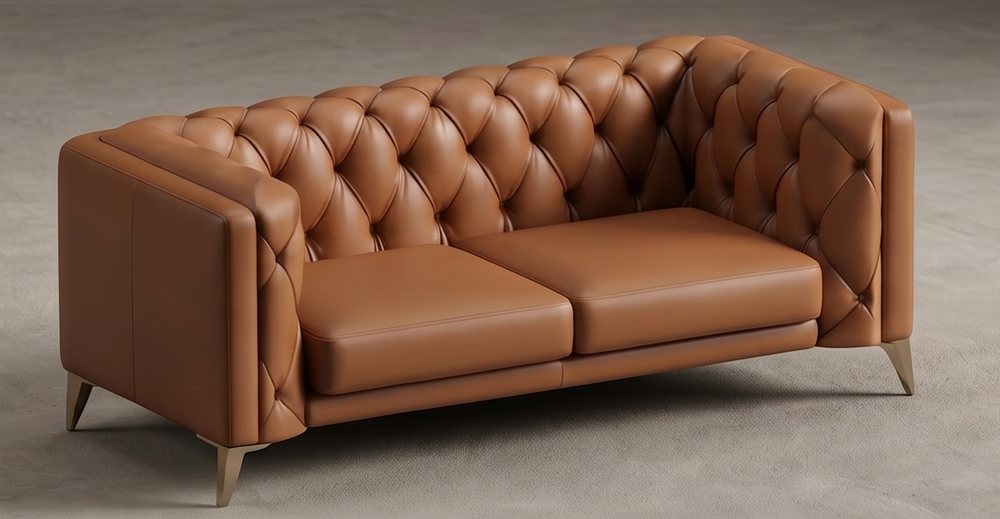 Cognac Chesterfield Sofa