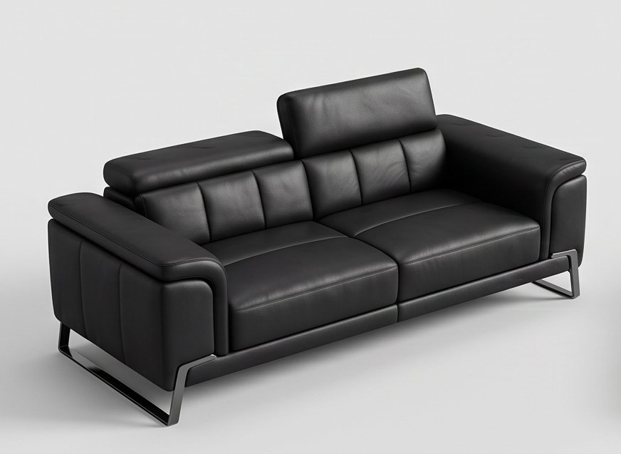 Black Leather Sofa