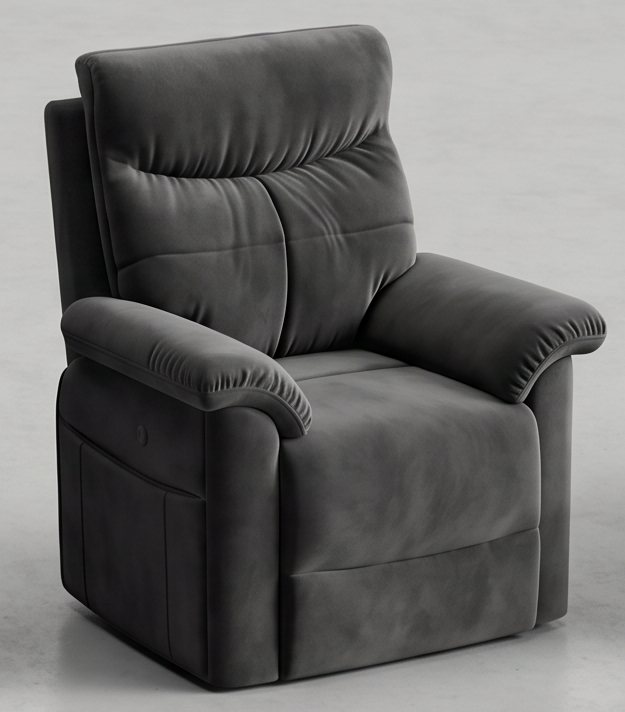 Charcoal Velvet Recliner