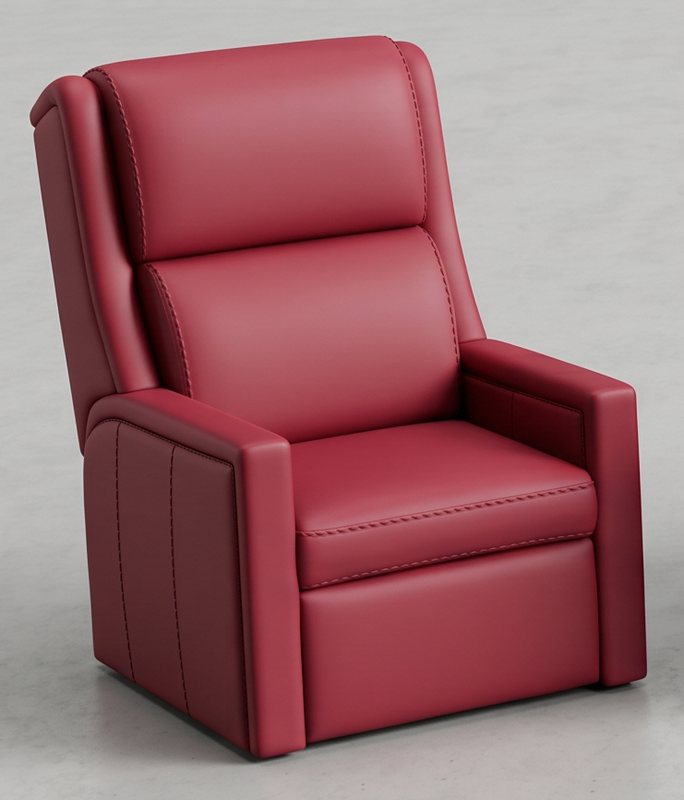 Crimson Leather Recliner