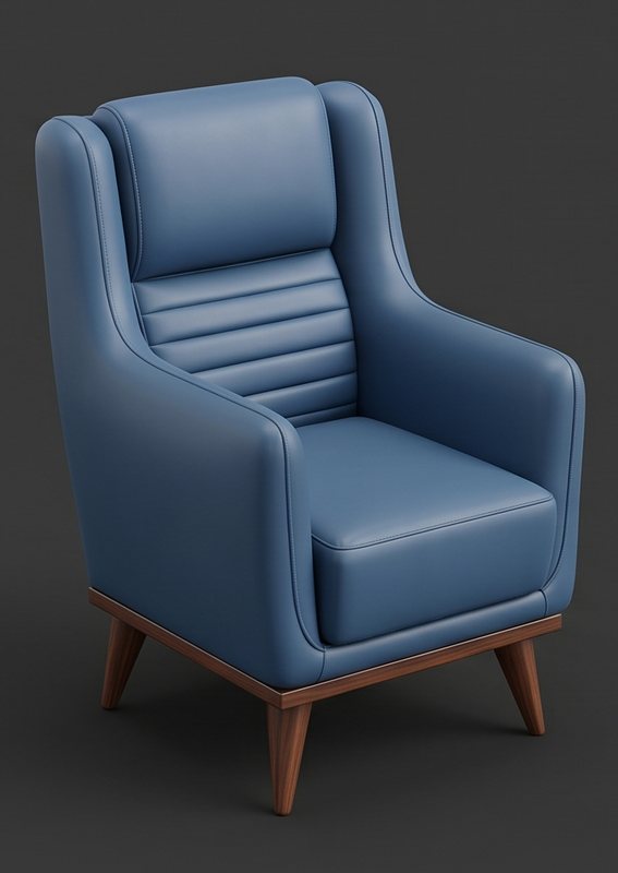 Blue Wing Chair