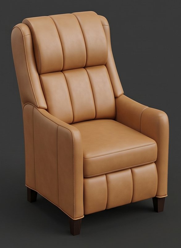 Camel Channel-Back Chair